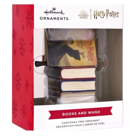 Hallmark Harry Potter Stacked Books with Wand Christmas Ornament (NWT) - Picture 5 of 11